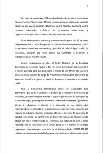 Presidente del CNE repudió comunicado de la Unión Europea