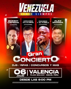 Concierto "Venezuela Vence Siempre" será este sábado en Valencia 