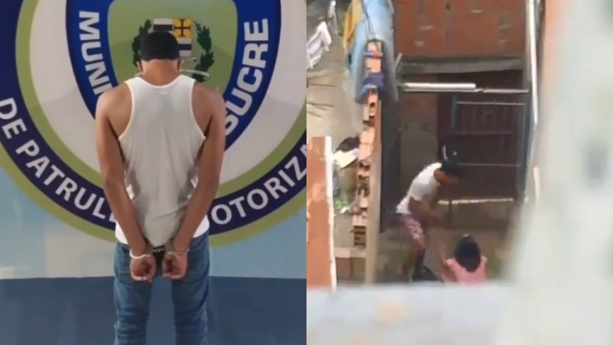 Aprehendido sujeto por agredir a su esposa con un cable en Petare