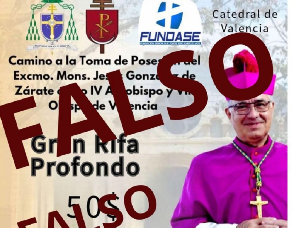 Arquidiócesis de Valencia negó realización de rifa para recaudar fondos