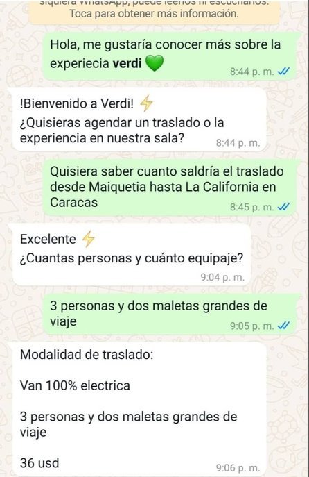 ¿Cuánto vale el traslado en taxis eléctricos desde Maiquetía hasta Caracas