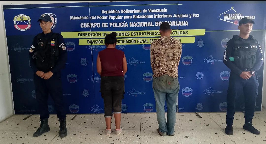 DIP capturó a pareja que abusó sexualmente de su hija de 12 años