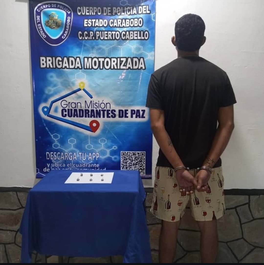 Policarabobo capturó a sujeto con estupefacientes en Puerto Cabello