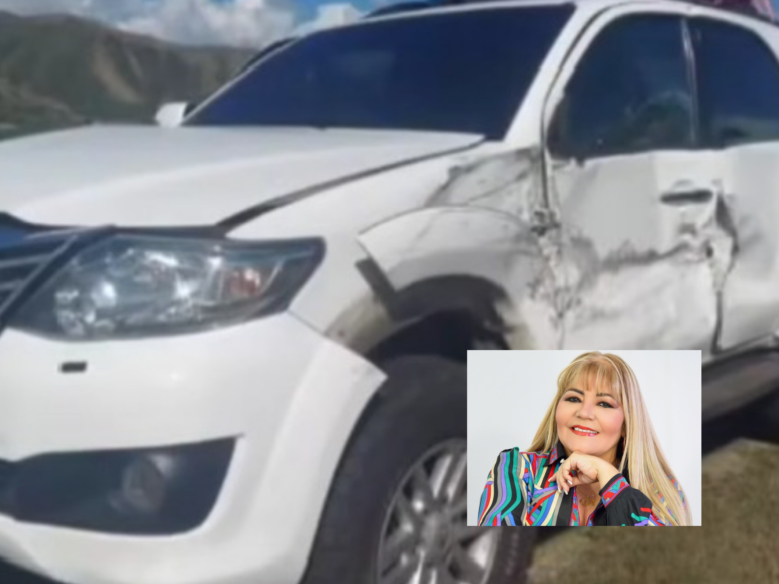 Cantante Cristina Maica sufrió accidente de tránsito junto a su equipo en la ARC