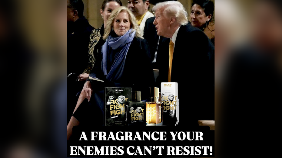 Donald Trump anunció su nueva línea de fragancia con una foto de Jill Biden