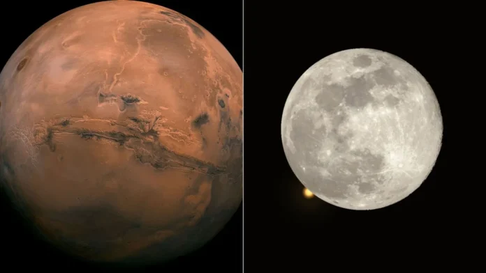 Marte será protagonista en las noches de enero: recomiendan mirar al cielo este día en que se ocultará detrás de la Luna