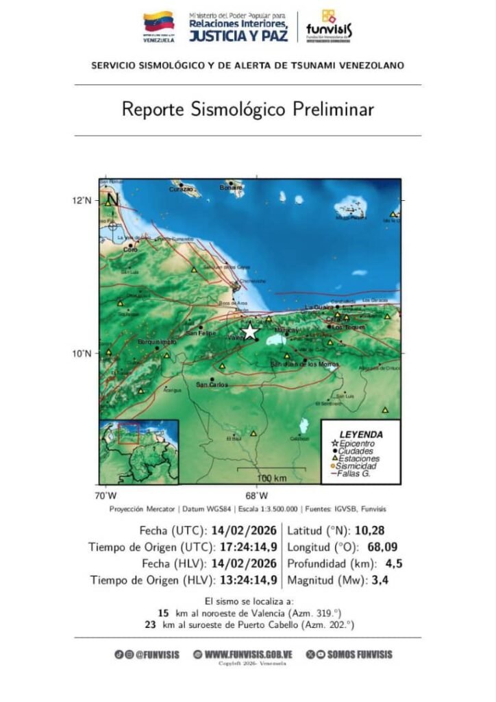 Sismo de magnitud 3.4